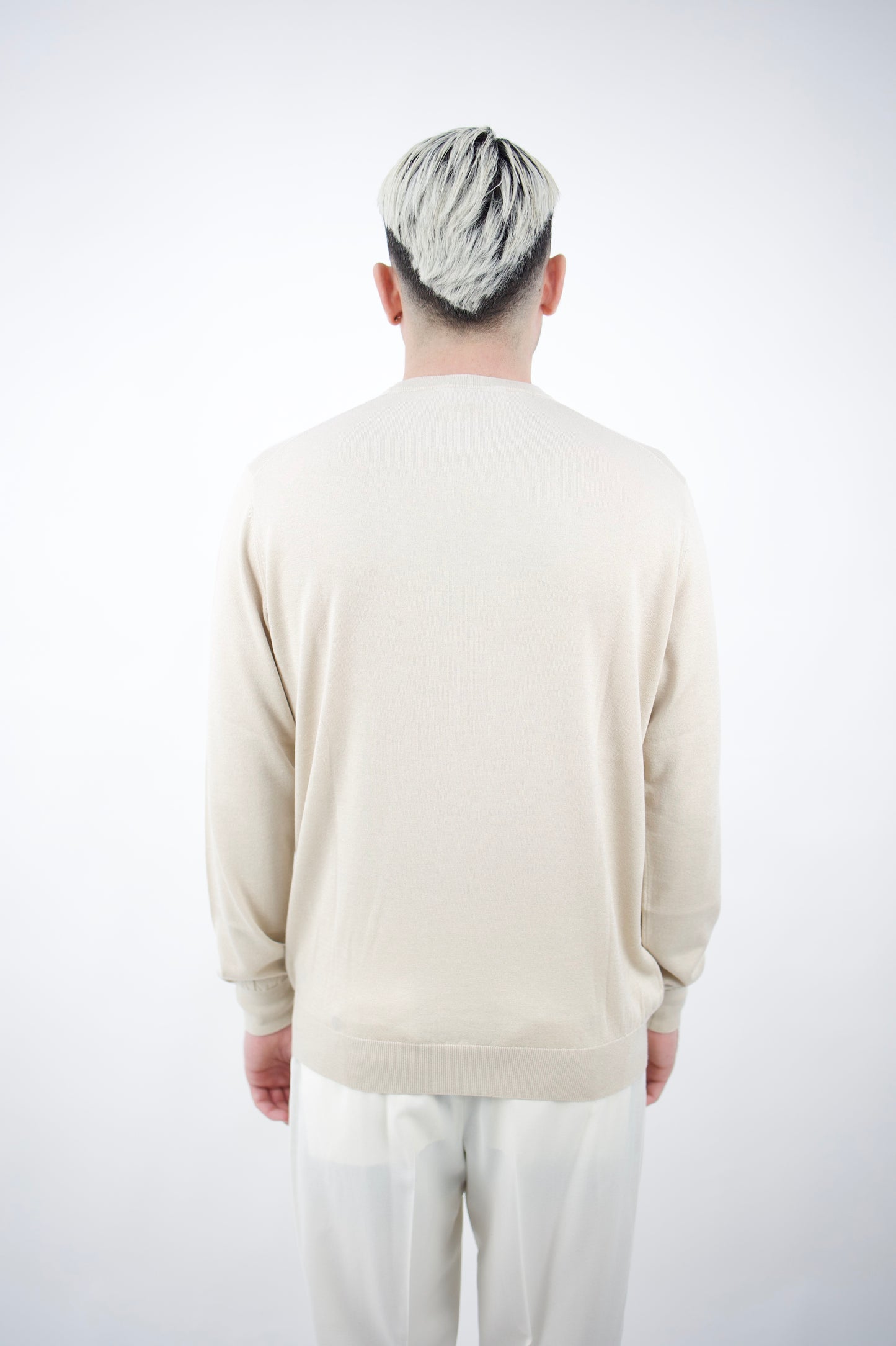 MAGLIA GIROCOLLO IN SETA&CASHMERE GESSO DC9-14012 Della Ciana