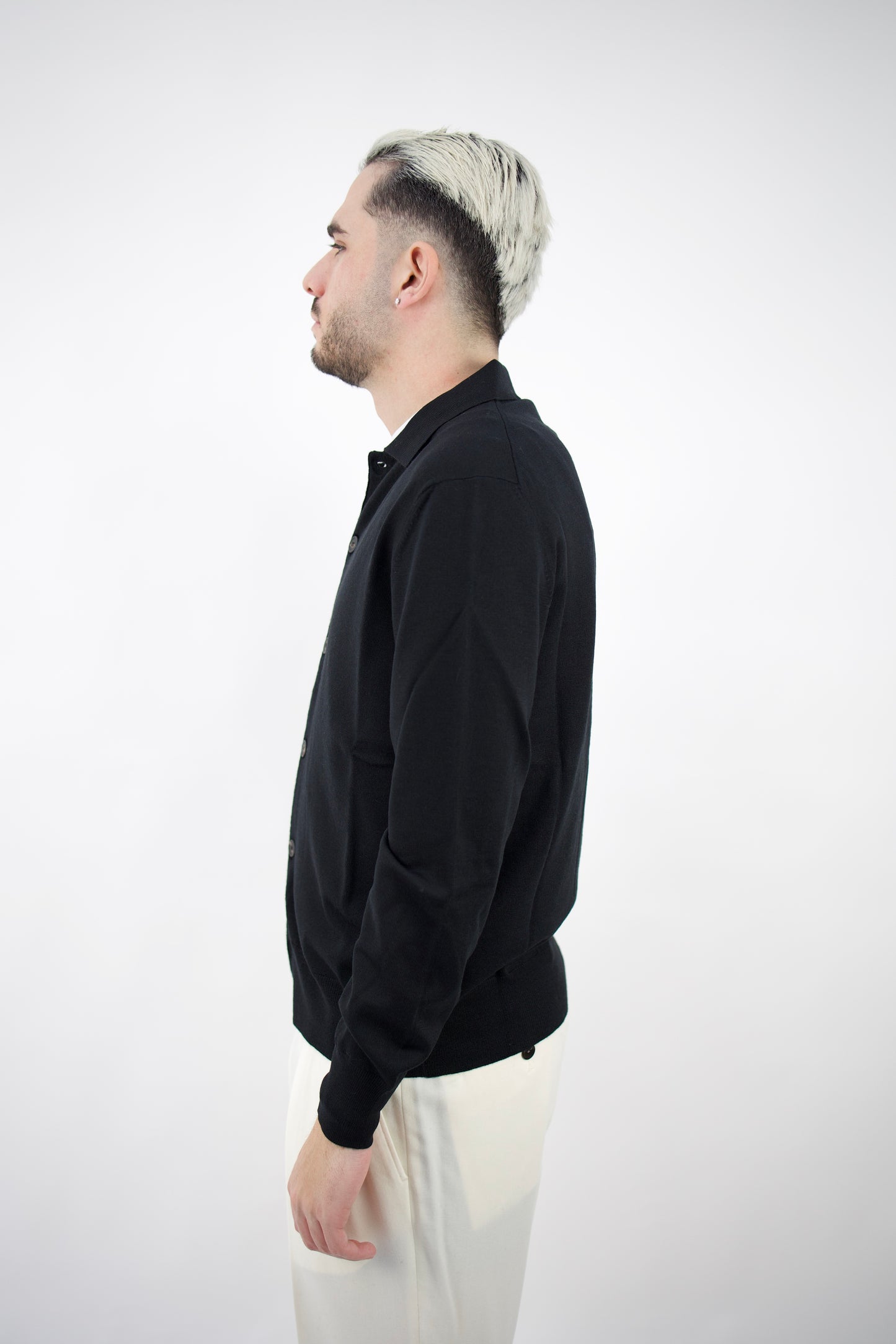 POLO CAMICIA IN LANA NERO 2561106/90R Altea