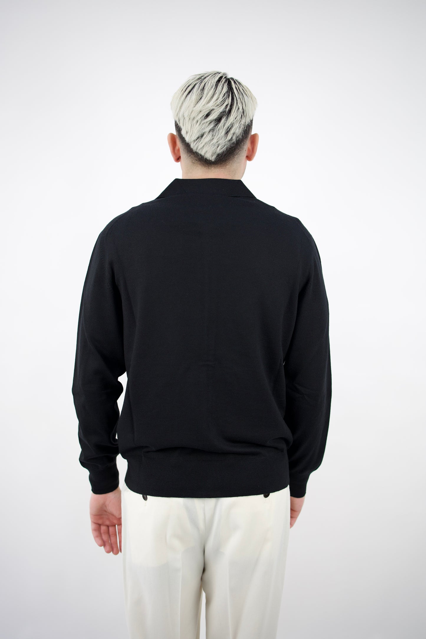 POLO CAMICIA IN LANA NERO 2561106/90R Altea