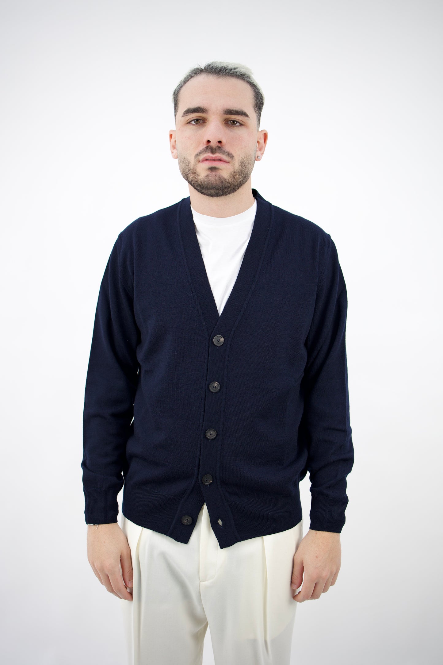 CARDIGAN IN LANA MERINO NAVY 2561103/01R Altea