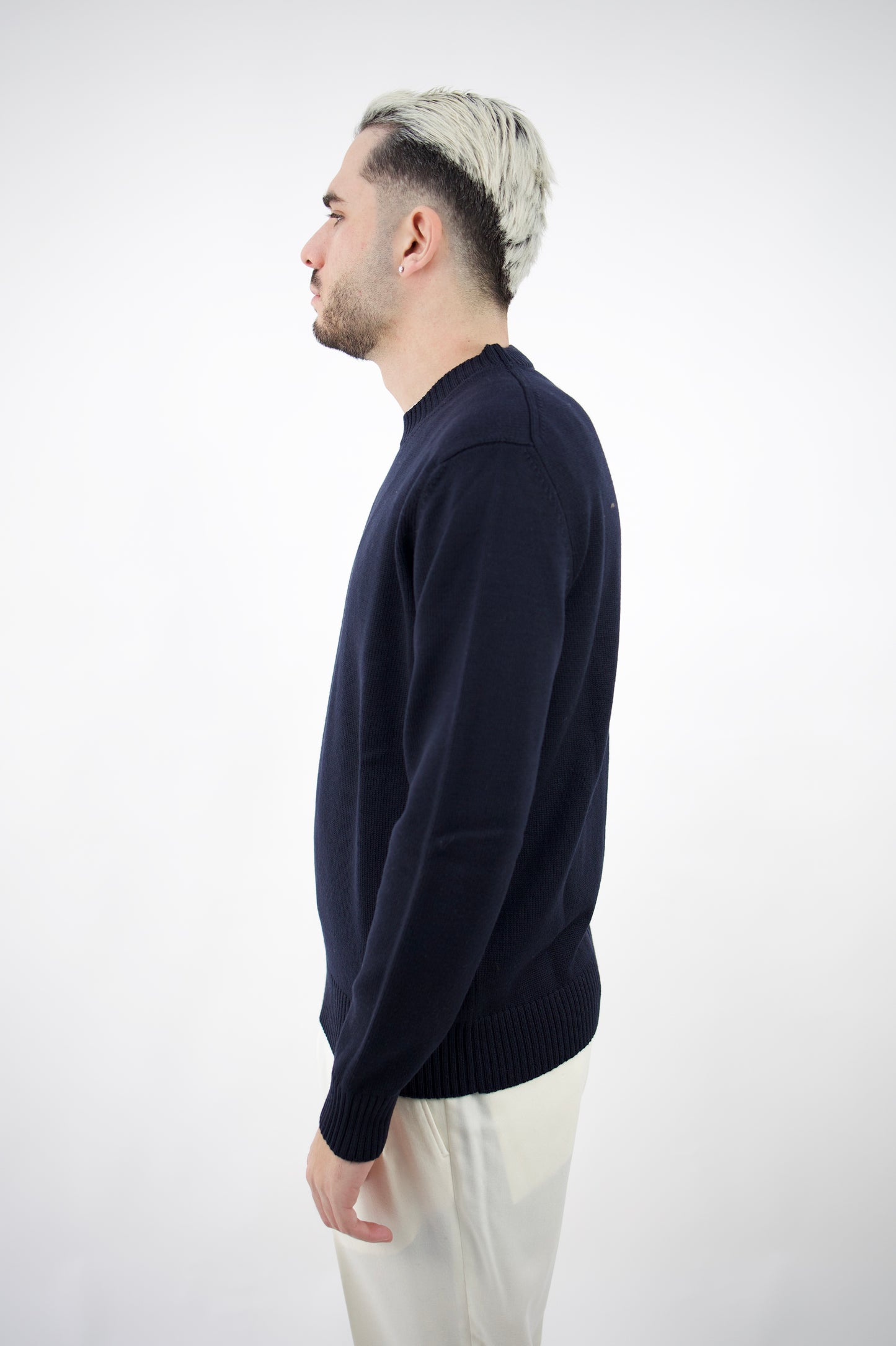 MAGLIA GIROCOLLO IN LANA NAVY 2561090/01R Altea