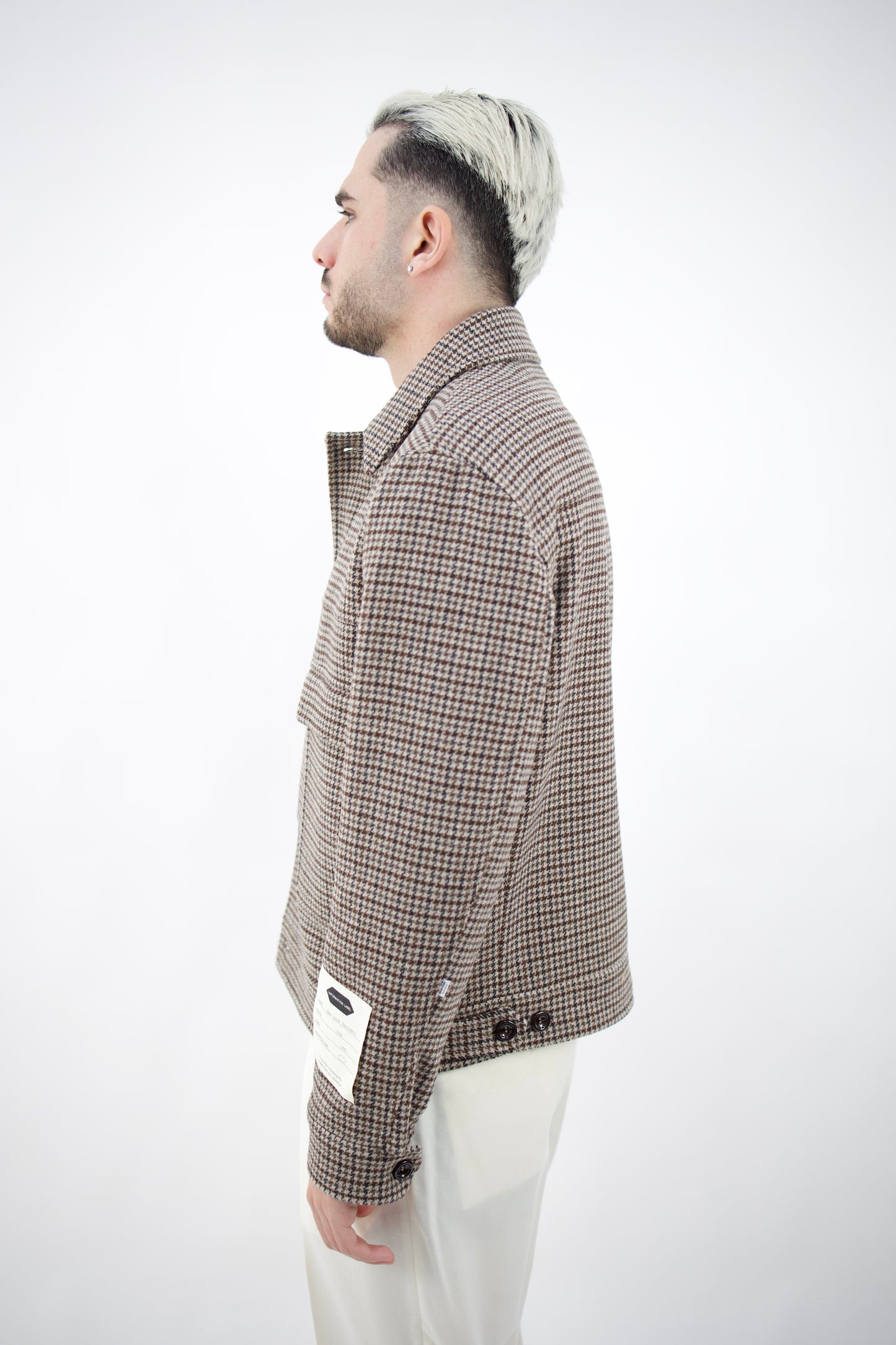 GIACCA CAMICIA LANA BEIGE E MARRONE YUMA/2K148 FW25 New York Resident