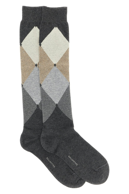 CALZINI A ROMBI GREY DIAMOND BALLANTYNE