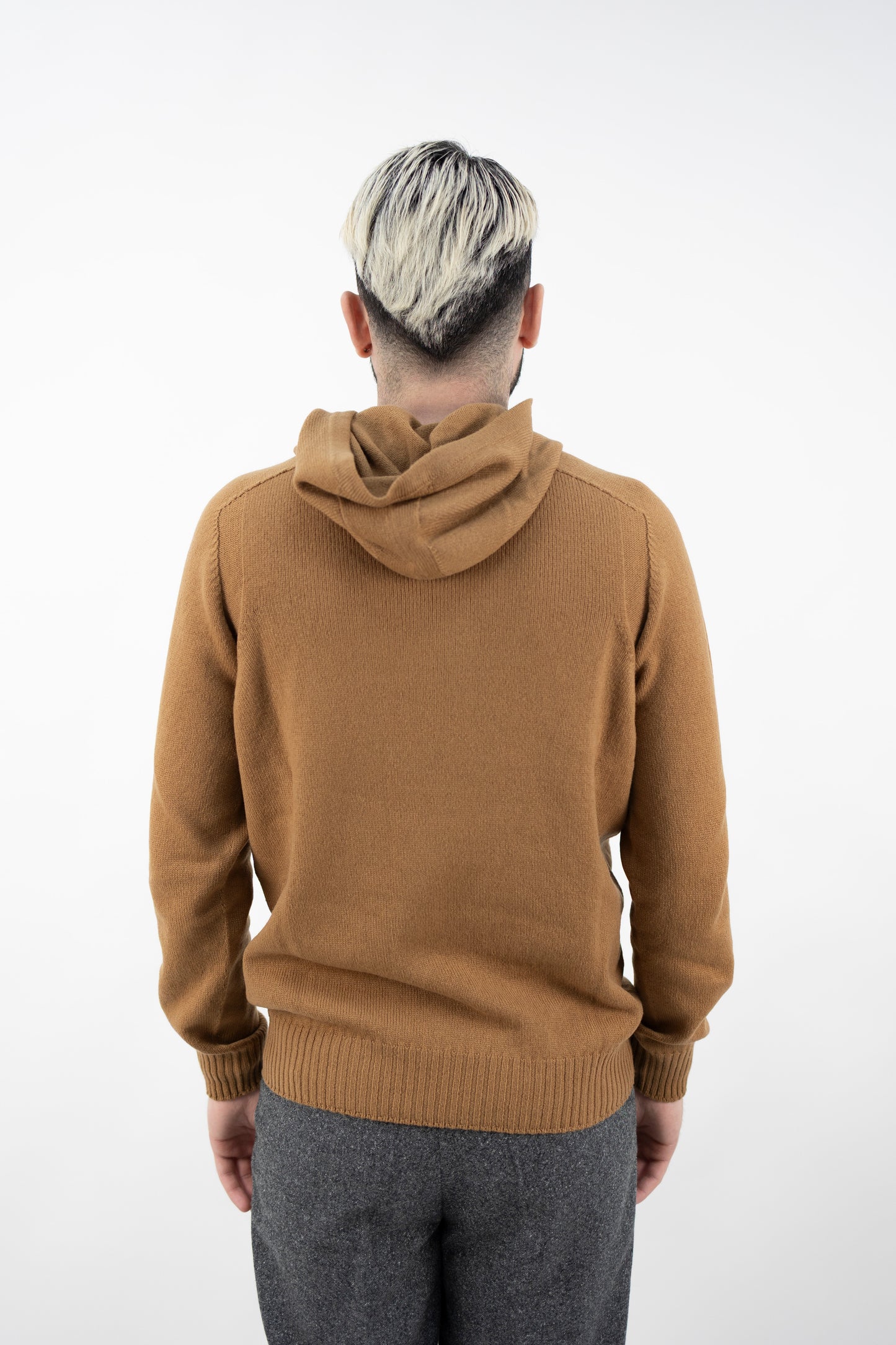 MAGLIA CAPPUCCIO IN LANA CAMMELLO 24122/25024 149 GRAN SASSO