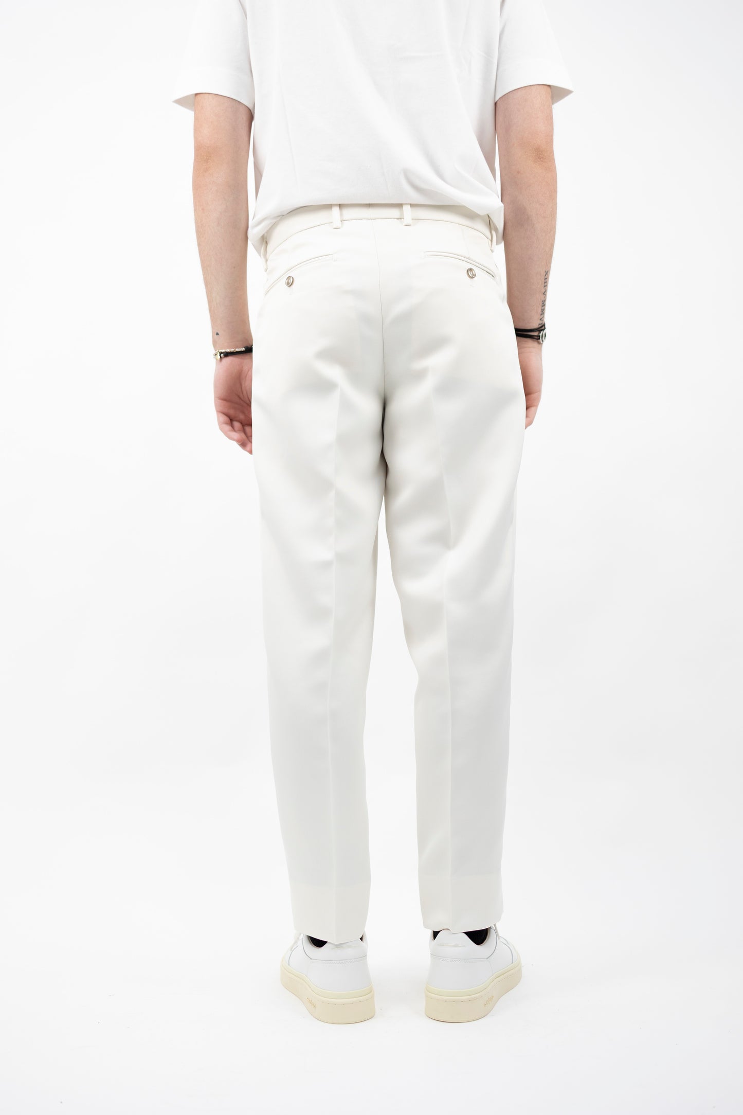 PANTALONE BIANCO NATURALE MANHATTANSQD 400136 0120 Quattro decimi BY Briglia