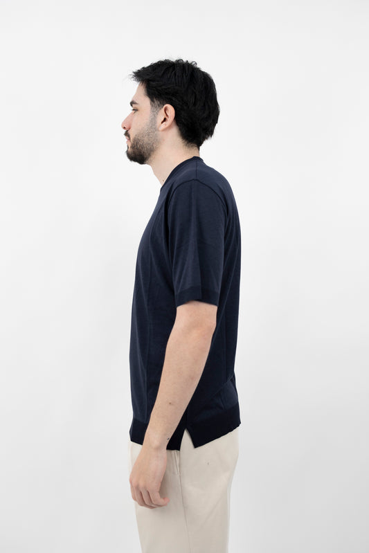 T-Shirt Lyocell Blu - Maglieria - Altea