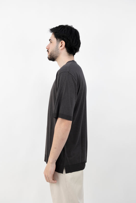 T-Shirt Lyocell Marrone - Maglieria - Altea