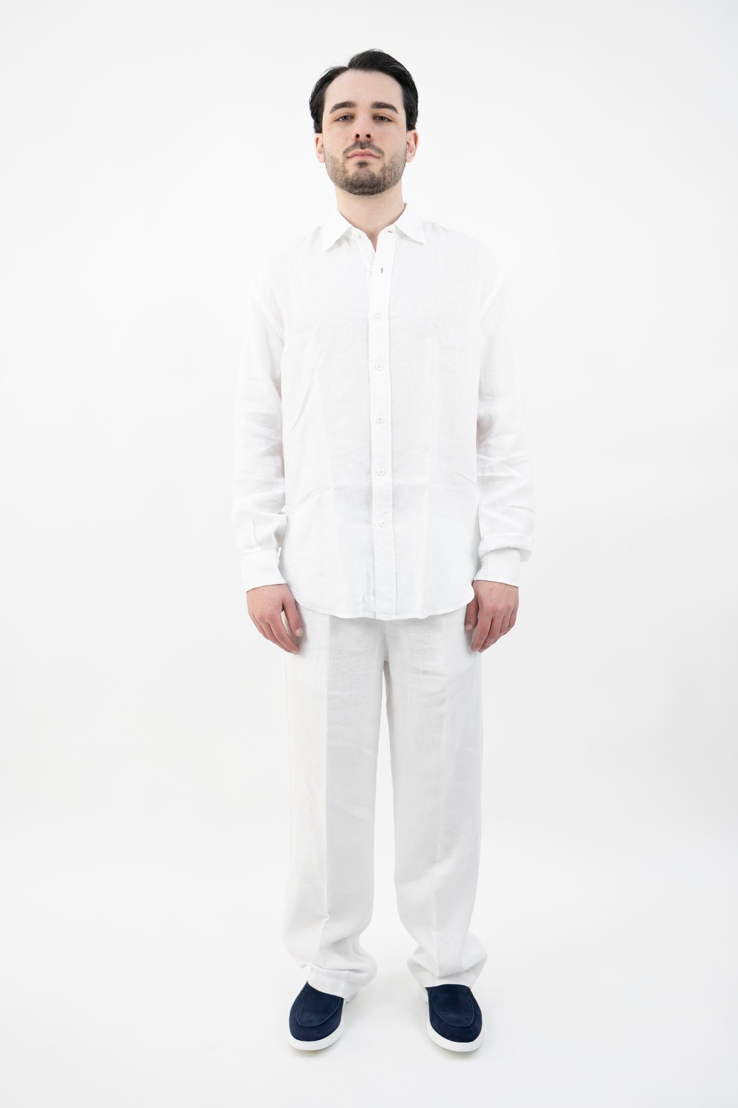 CAMICIA CIL34 ANDREA IN LINO BIANCO InLinum