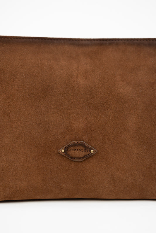 POCHETTE BOTTONE SUEDE BRUCIATO Alberto Luti