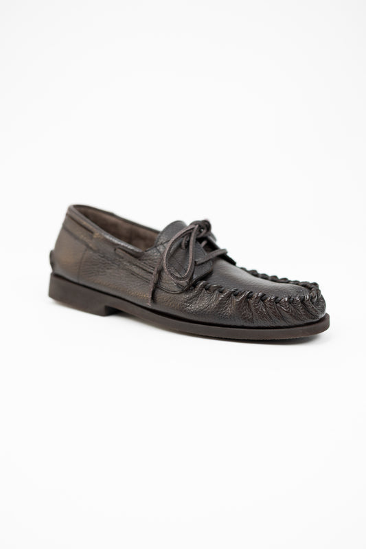 MOCASSINO INDIANINO IN PELLE MORO 69034 Alexander Hotto