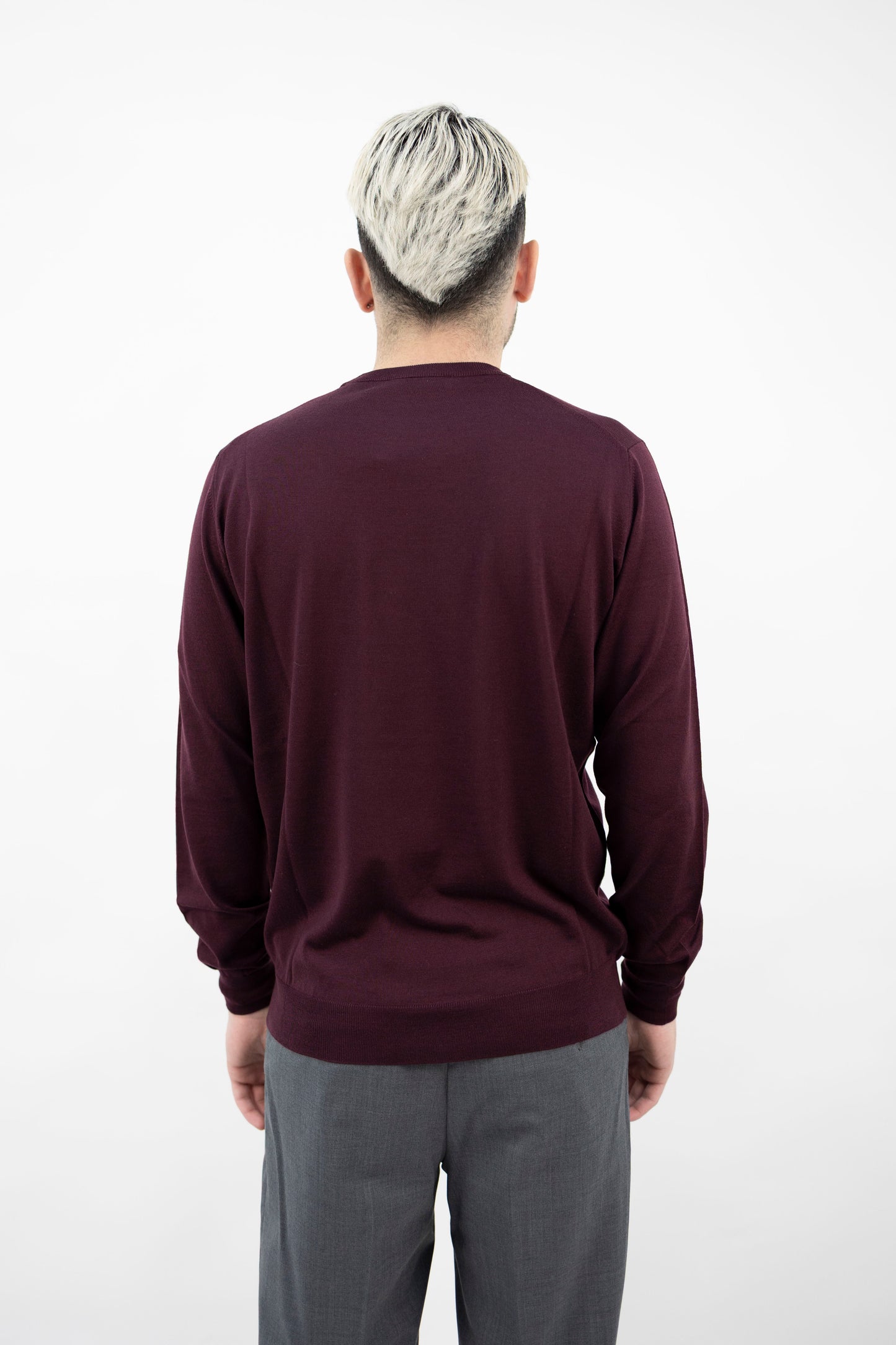 GIROCOLLO IN LANA MERINO BORDEAUX GC1ML RM16R 371 Filippo De Lurentiis