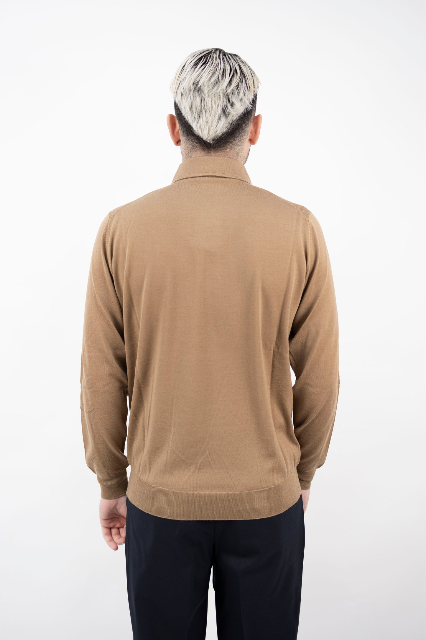 POLO SABBIA LANA SUPER FINE PL1MLPAR/RM16R 061 Filippo De Lurentiis