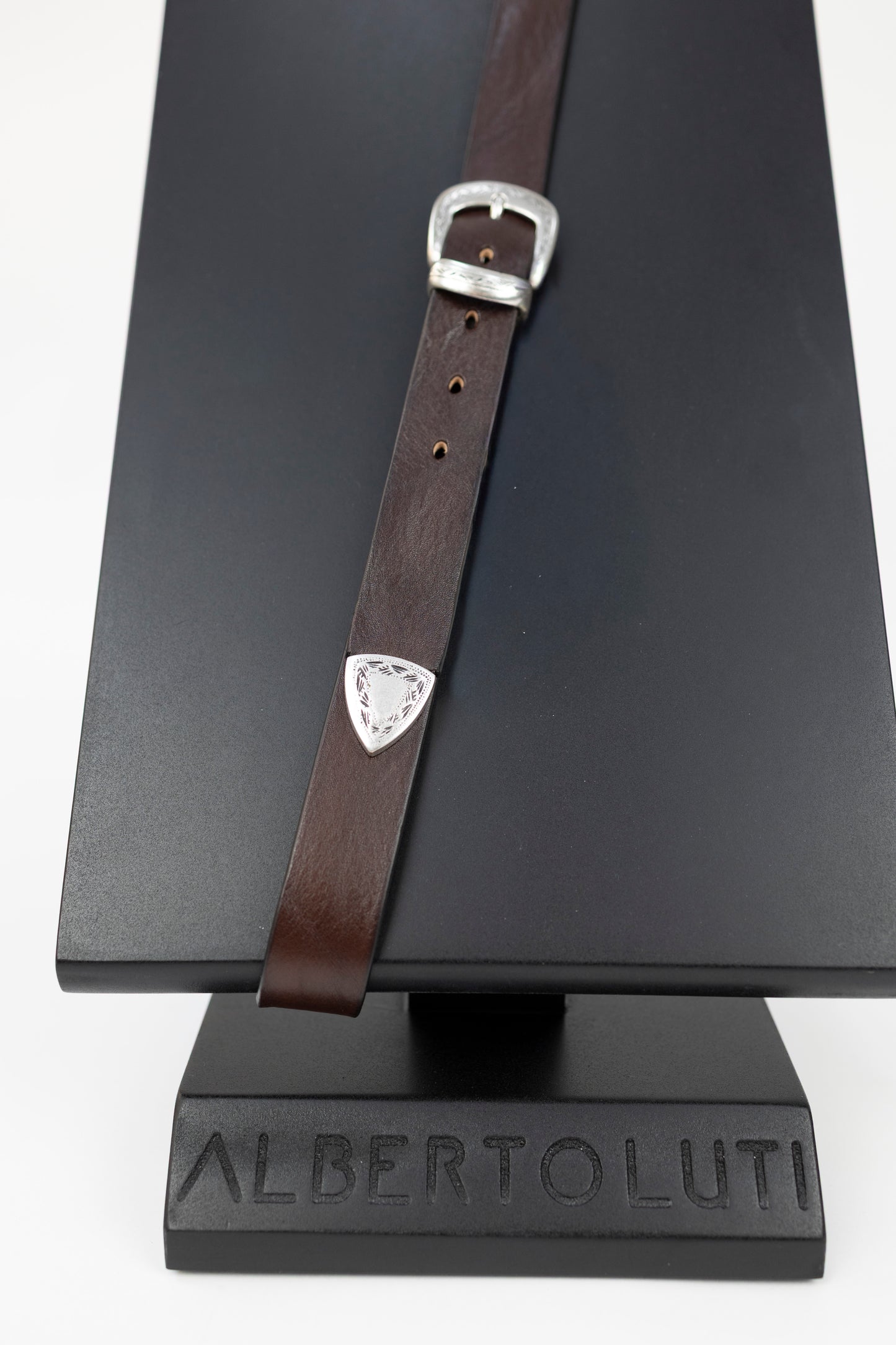 CINTURA IN PELLE 751/30 MORO Alberto Luti