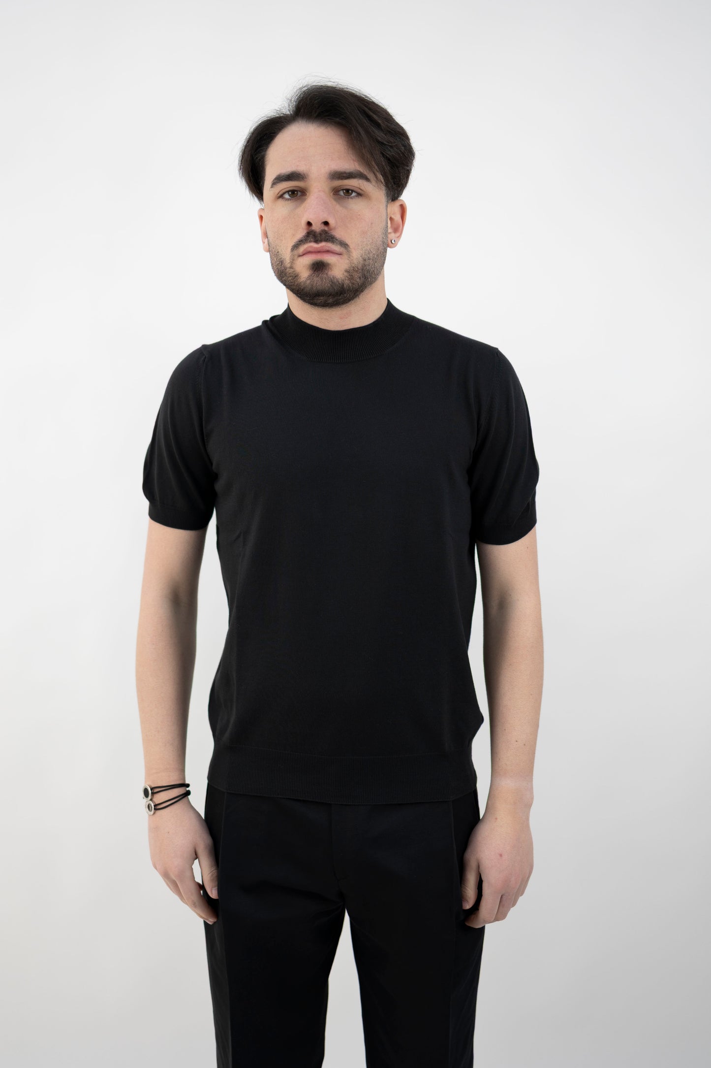 T-SHIRT LUPETTO JERSEY NERO 57112/21810 099 GRAN SASSO