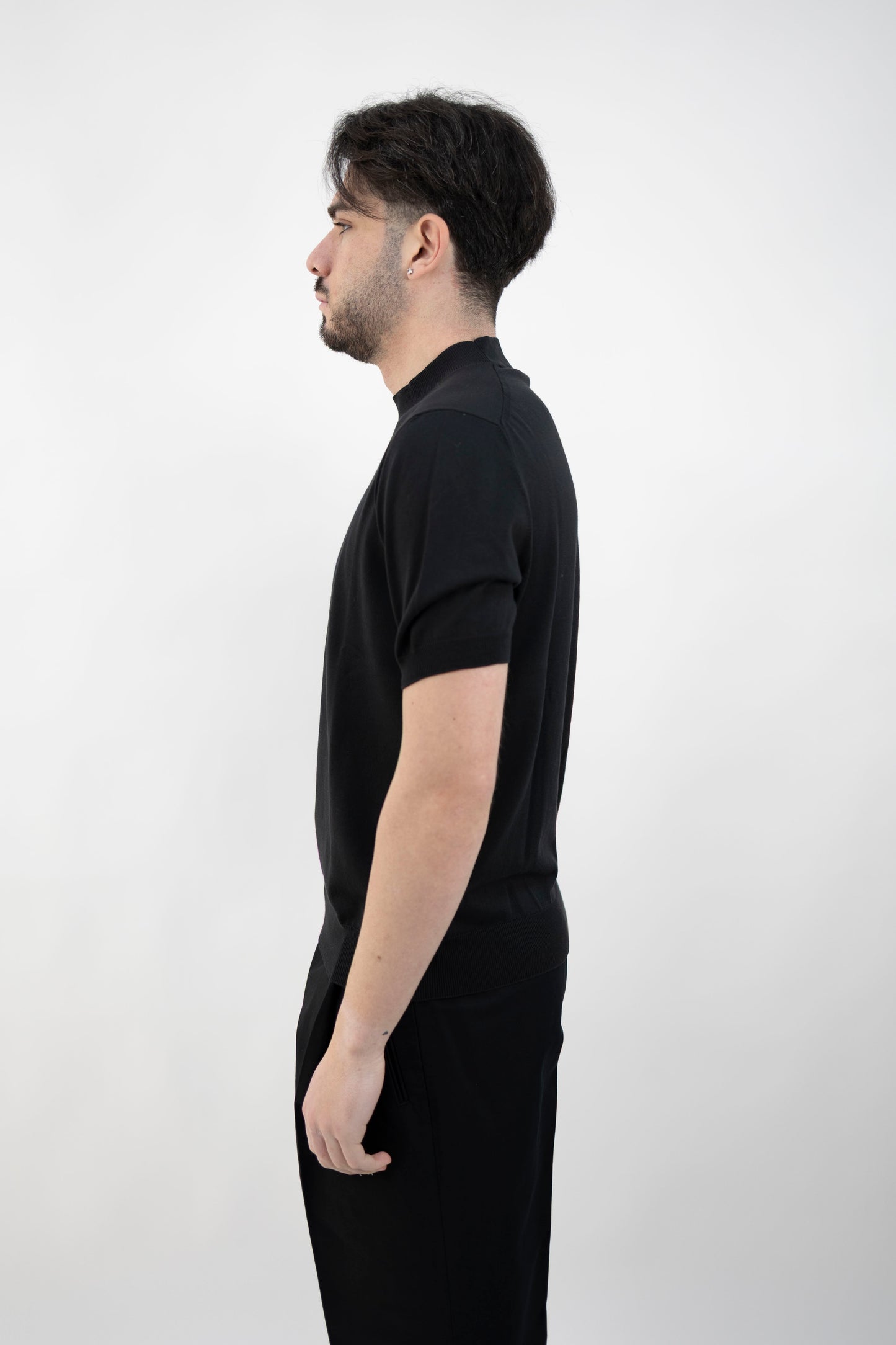 T-SHIRT LUPETTO JERSEY NERO 57112/21810 099 GRAN SASSO