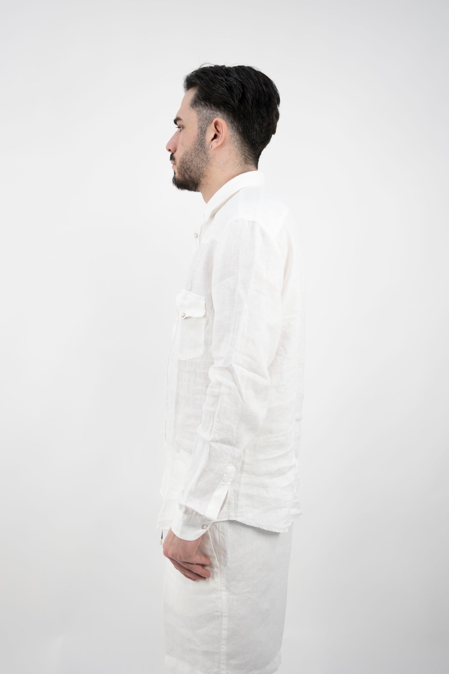 CAMICIA IN LINO BIANCA BIL19 OFF WHITE InLinum