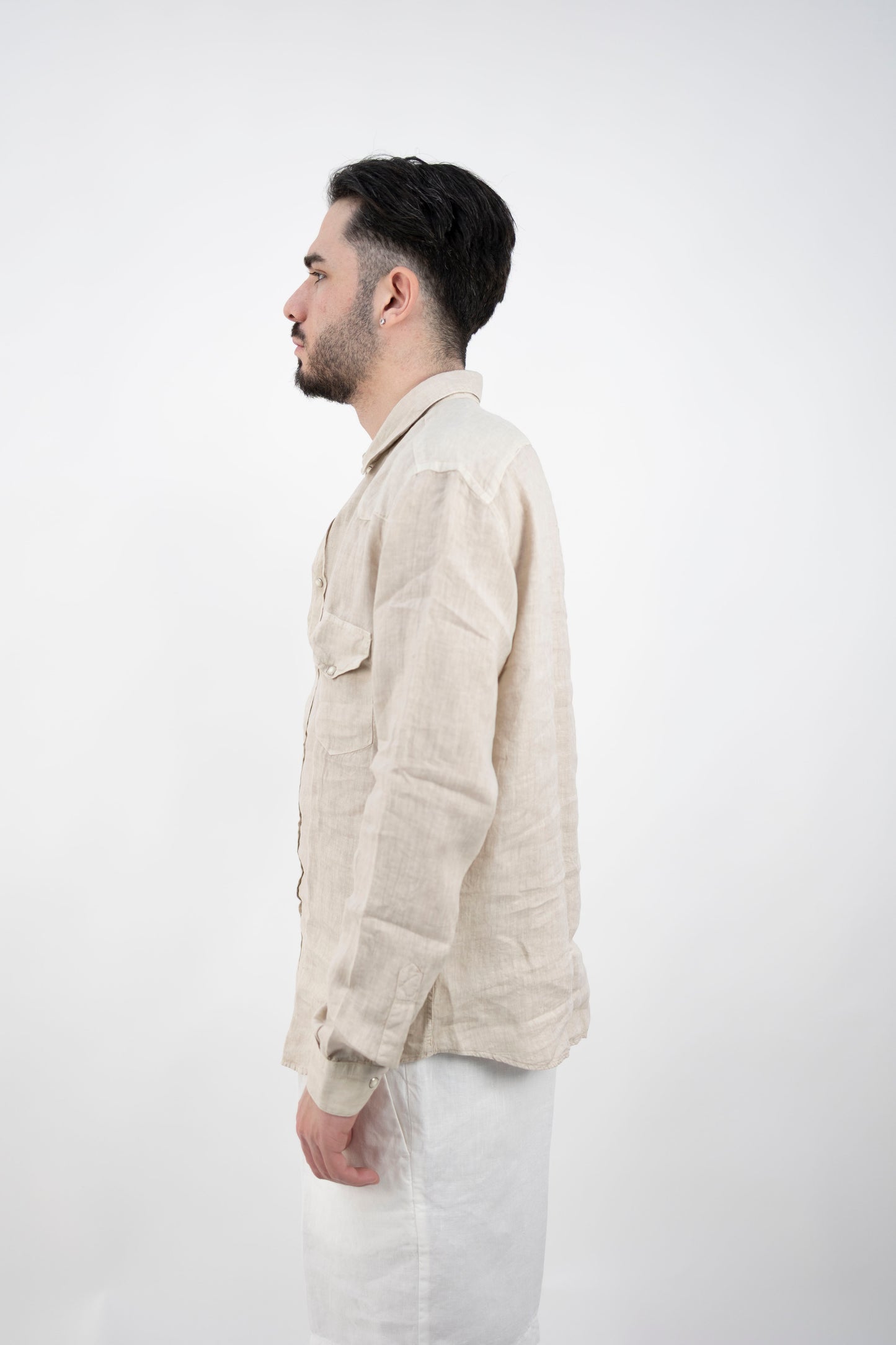 CAMICIA IN LINO TORTORA BIL19 TORTORA InLinum