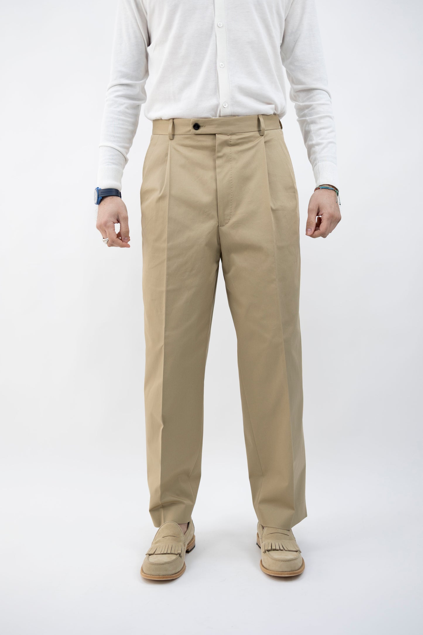 PANTALONE BEIGE OVER 520/3 8008 GABRIELE PASINI