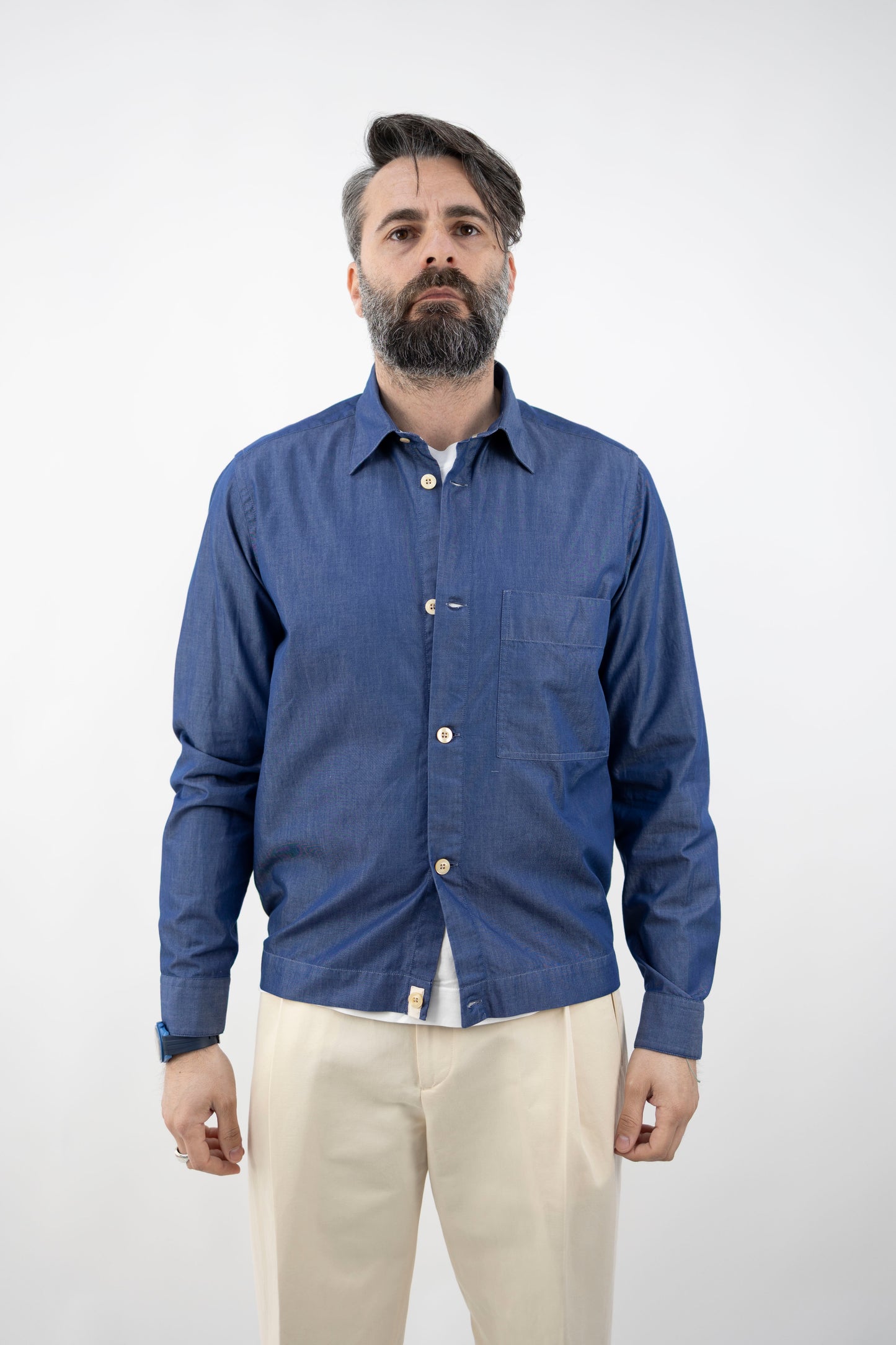 CAMICIA OVER DENIM SRWJN8PAE1 Tintoria Mattei 954