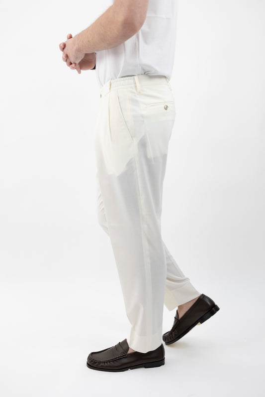 PANTALONE PORTOBELLOSQD LATTE 300082 120 Quattro decimi BY Briglia