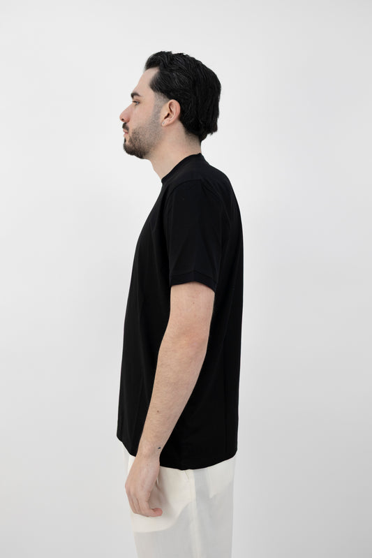 T-SHIRT JERSEY NERA 261PT1001 Pietra Salata