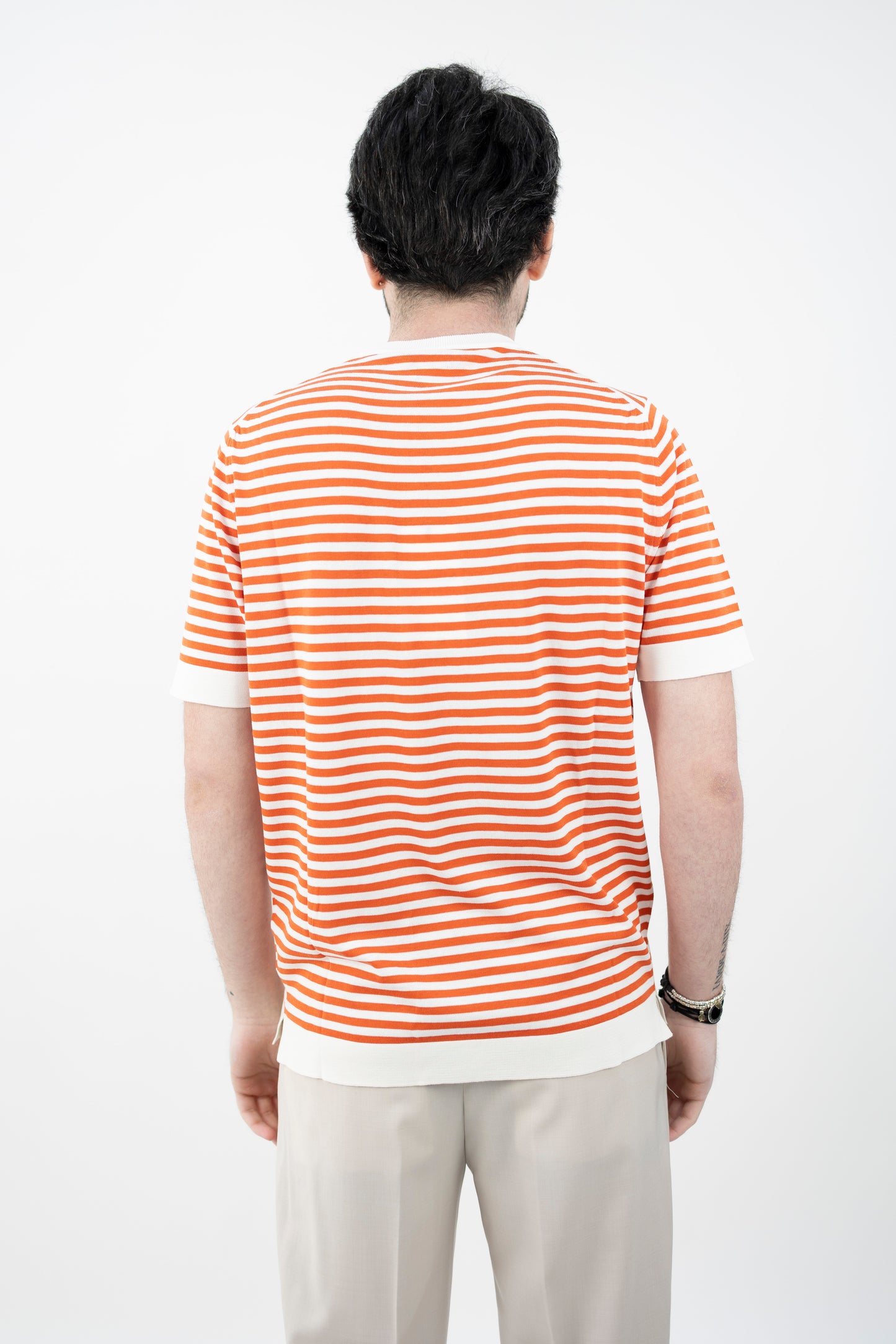T-SHIRT A RIGHE CAROTA/LATTE TS0MC CR14R1 2320 Filippo De Lurentiis