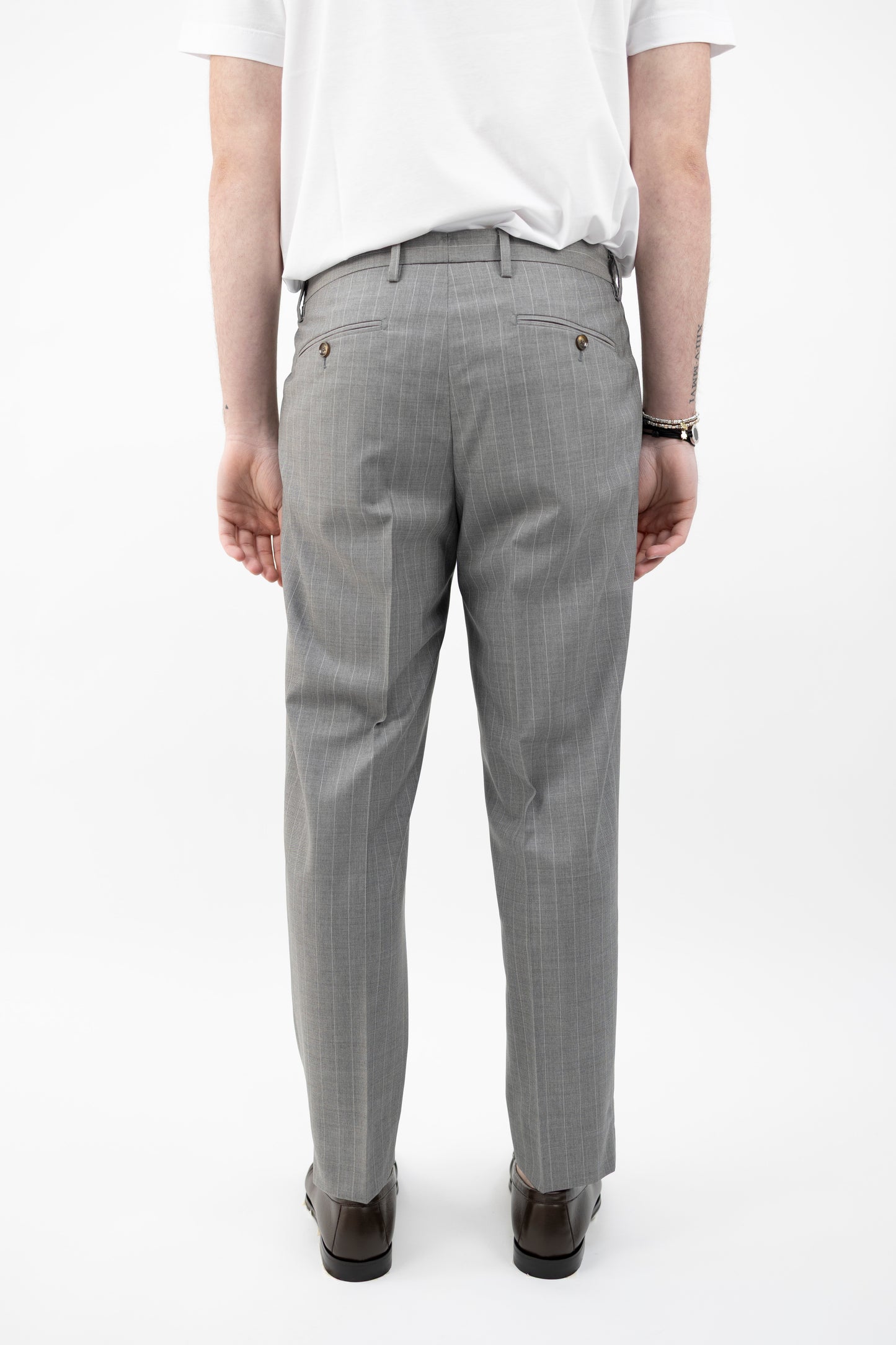 PANTALONE PORTOBELLOSQD GESSATO 300182 053 Quattro decimi BY Briglia