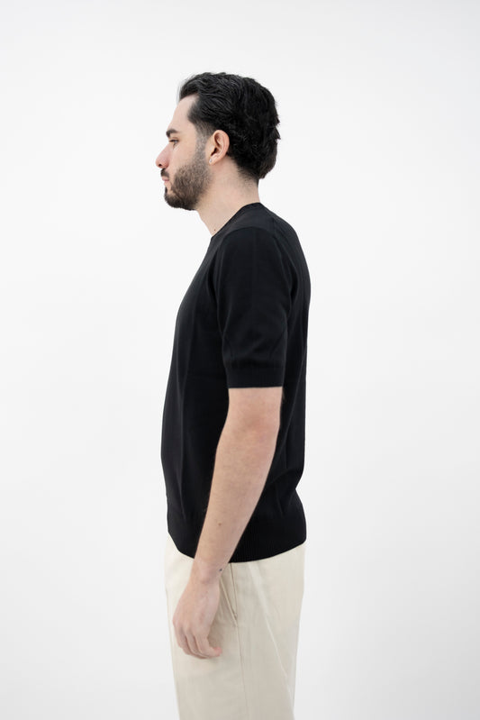 T-SHIRT COTONE EGIZIANO NERA 57188/18163/099 GRAN SASSO