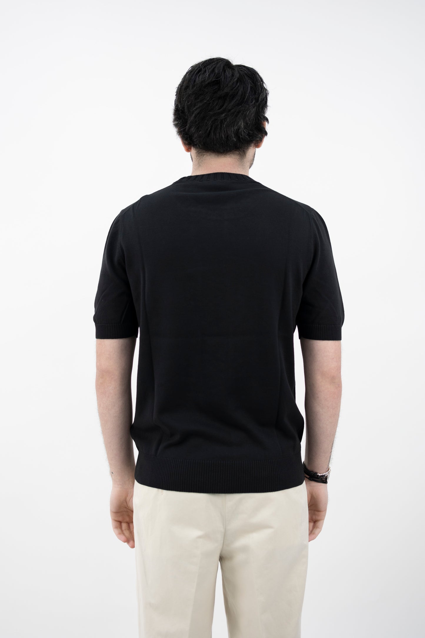 T-SHIRT COTONE EGIZIANO NERA 57188/18163/099 GRAN SASSO