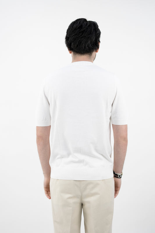 T-SHIRT COTONE EGIZIANO BIANCA 57188/18163/001 GRAN SASSO