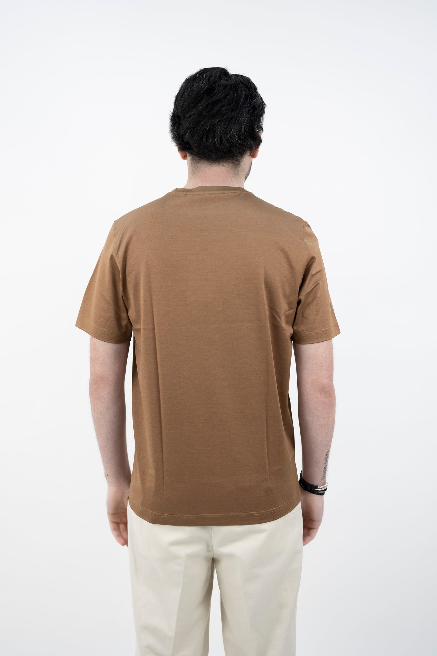 T-SHIRT FILO DI SCOZIA MARRONE 60133/74008/176 GRAN SASSO