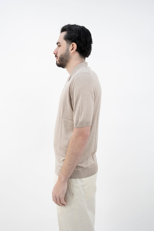 POLO SETA BEIGE 43110/23503/030 GRAN SASSO