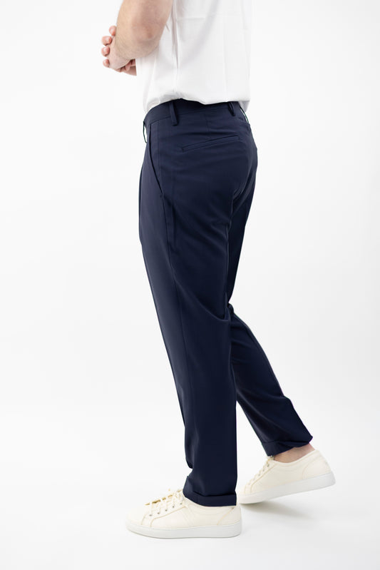 PANTALONE TIBERIOSQD BLU OLTREMARE 300108 091 Quattro decimi BY Briglia