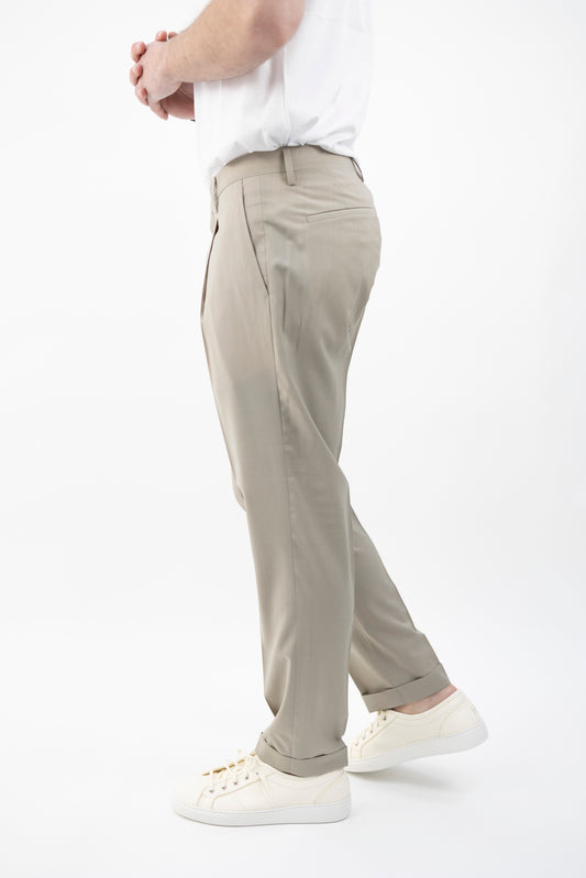 PANTALONE TIBERIOSQD BEIGE KAKI 300108 043 Quattro decimi BY Briglia
