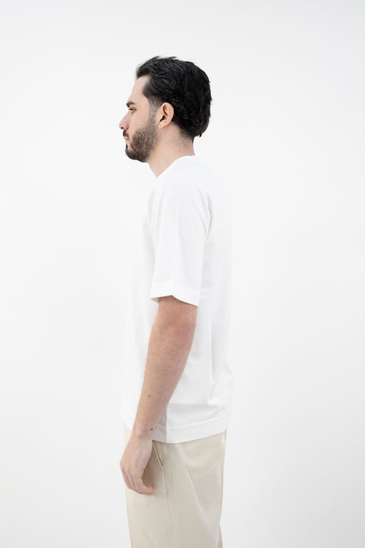 T-SHIRT COTONE BIANCO OTTICO CN5219 000 CIRCOLO 1901