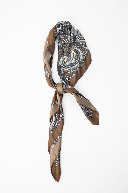FOULARD IN SETA MARRONE 69013/1 6110 GABRIELE PASINI