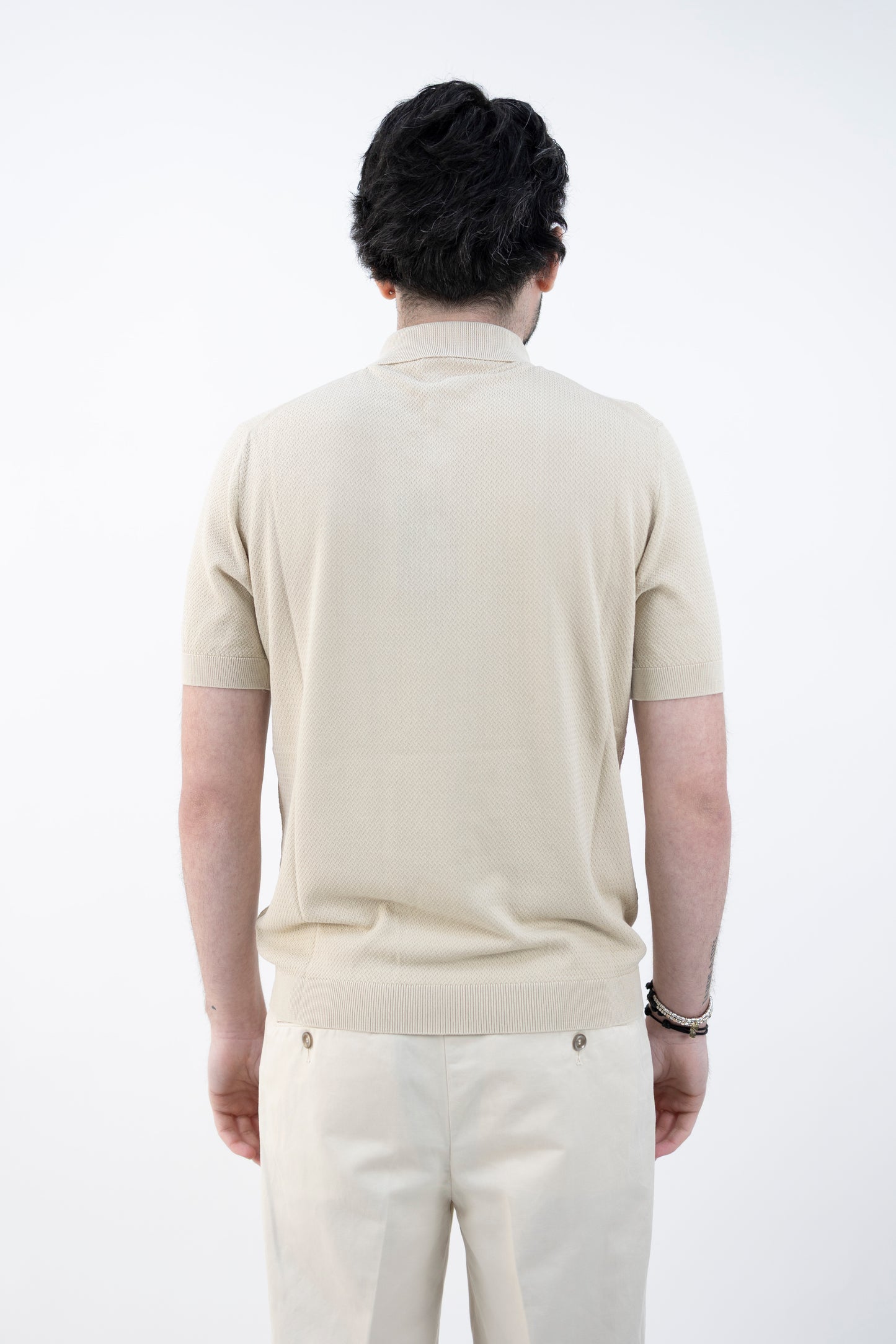 POLO IN MAGLIA BEIGE GOAT CN5346 1405 CIRCOLO 1901
