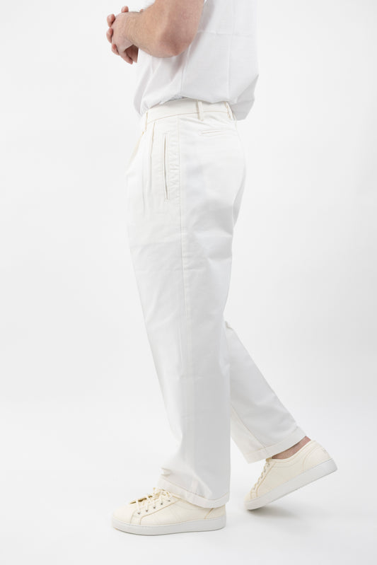 PANTALONE OITA/1640 BIANCO BONHEUR