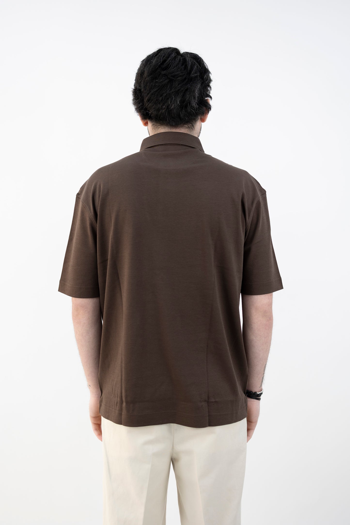 POLO COTONE INTERLOK MORO DC1-55202 290 Della Ciana