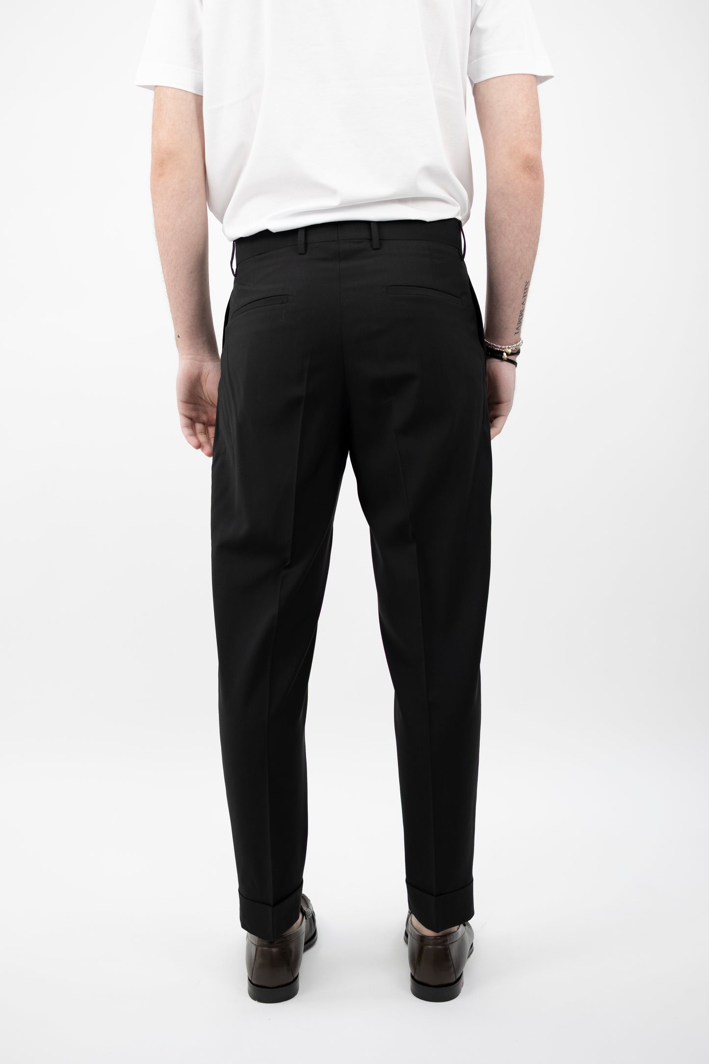 PANTALONE CHIAIA NERO LANA ZINGNONE ZG1350 BERWICH