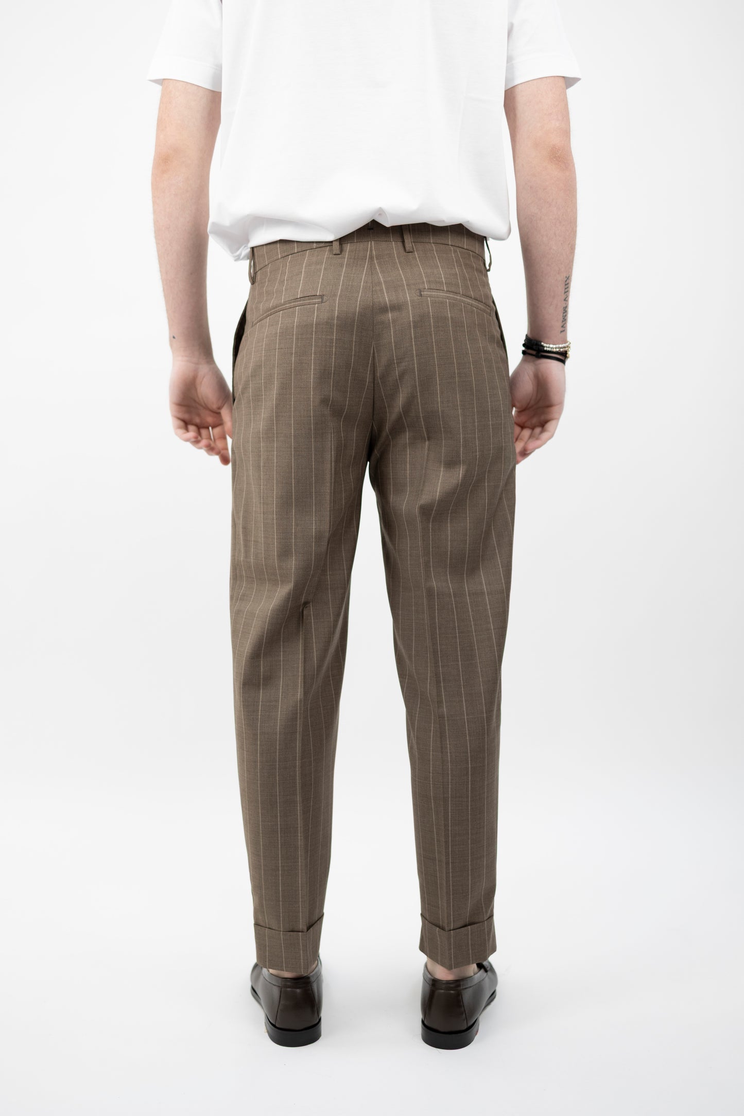 PANTALONE CHIAIA GESSATO BEIGE AN1436 BERWICH