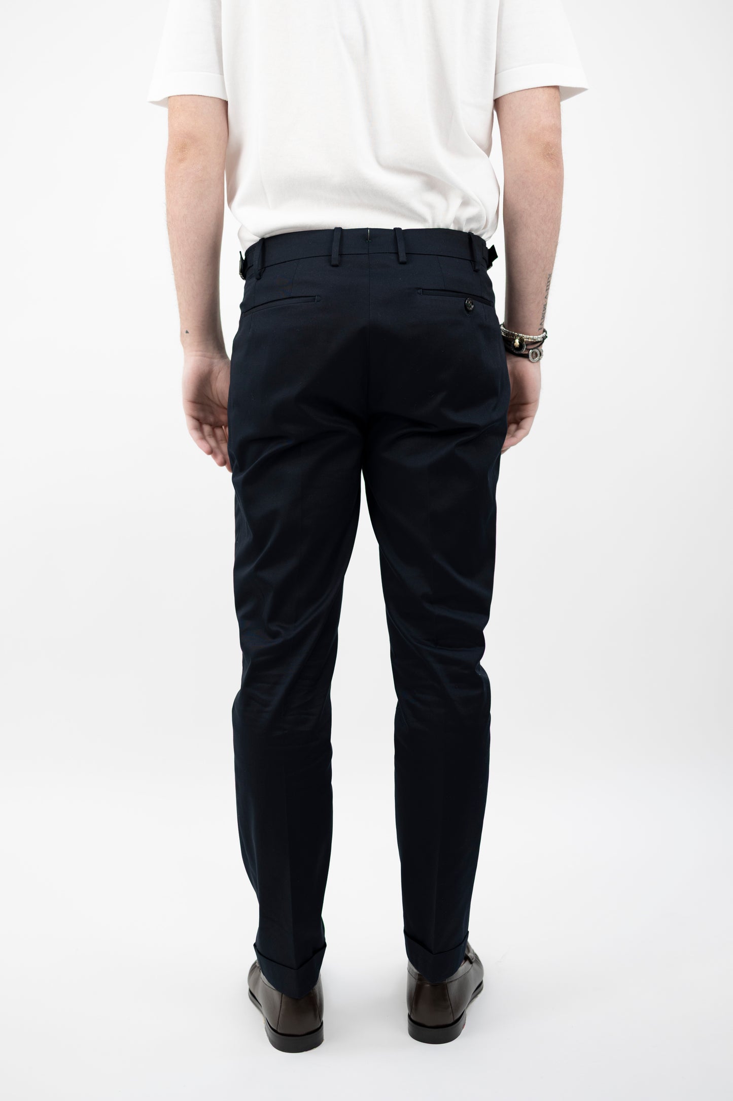 PANTALONE RETRO BLU NAVY COTONE CV100BX BERWICH
