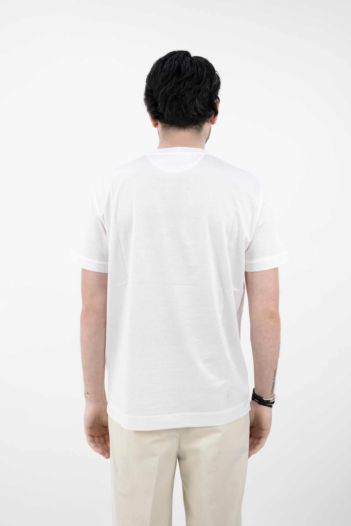 T-SHIRT FILO DI SCOZIA BIANCO DF1200 01 DANIELE FIESOLI