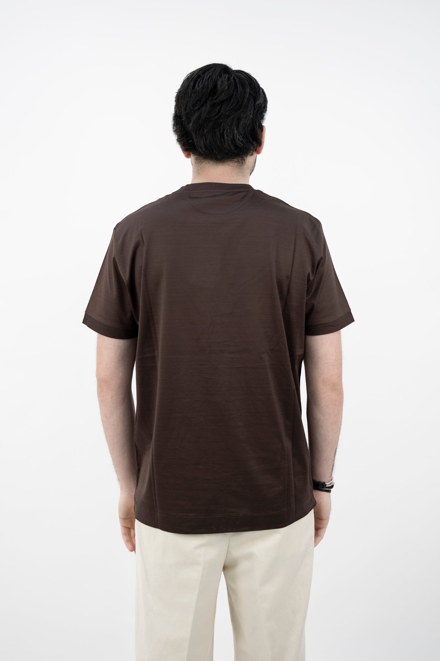 T-SHIRT FILO DI SCOZIA MORO DF1200 104 DANIELE FIESOLI