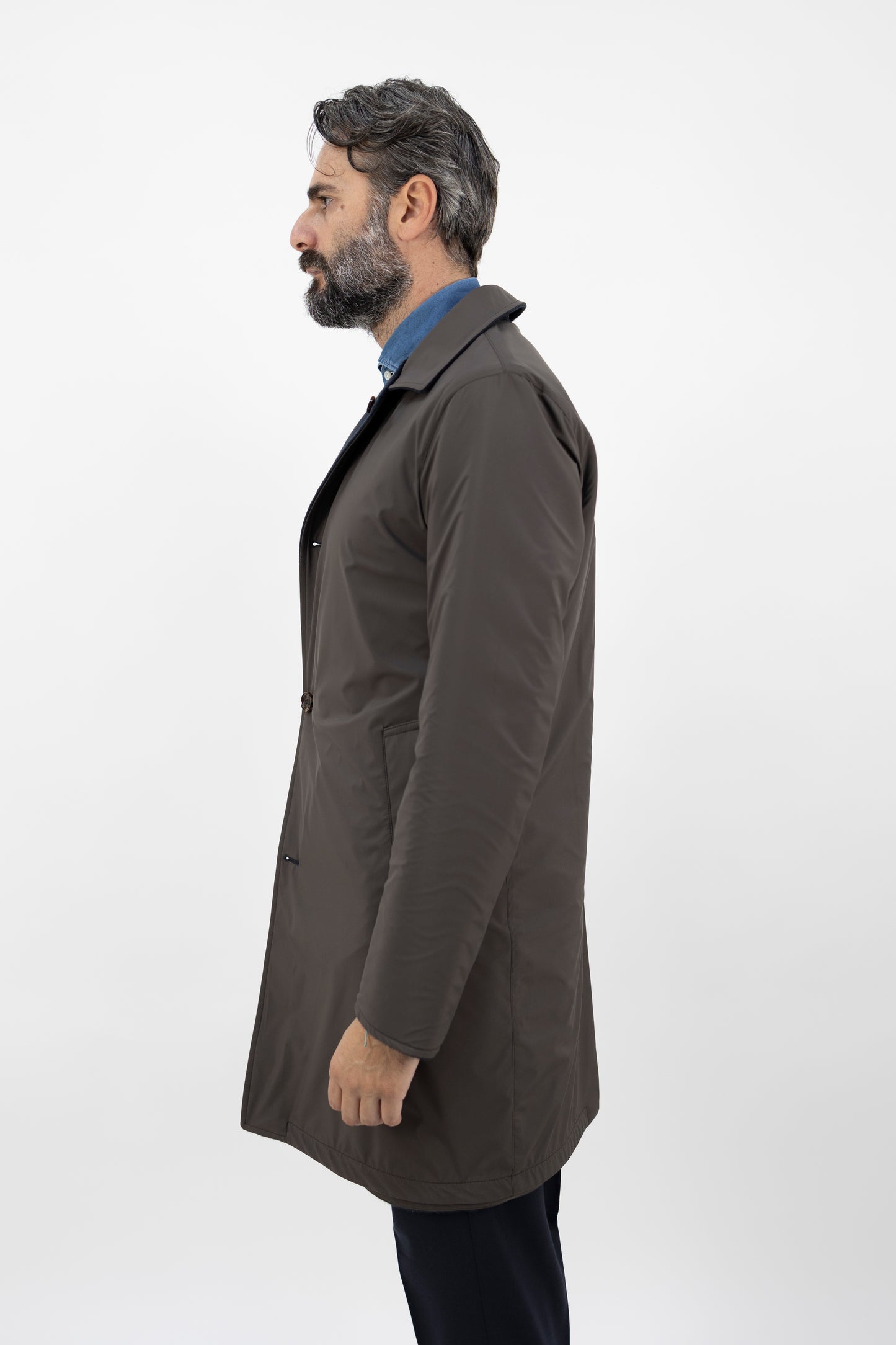 Soprabito reversibile blu e marrone WPEAKW800300800D KIRED