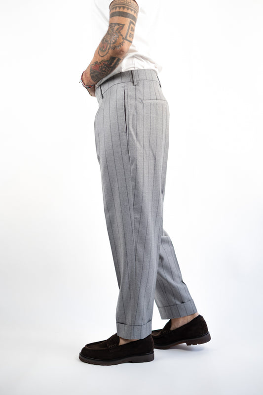 PANTALONE CHIAIA GESSATO GREY BERWICH