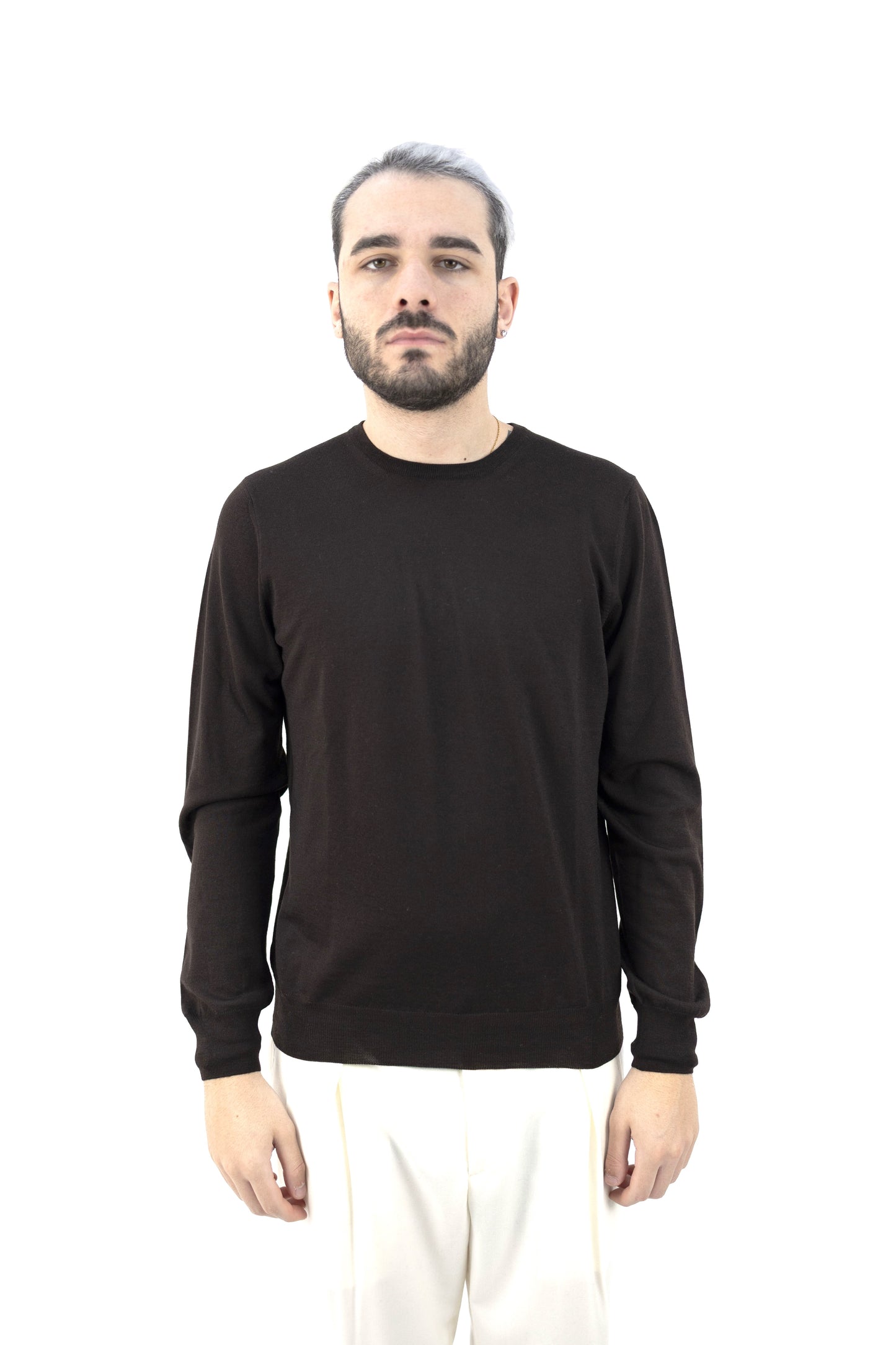 GIROCOLLO IN LANA TASMANIA MARRONE 45167/14790 195 GRAN SASSO