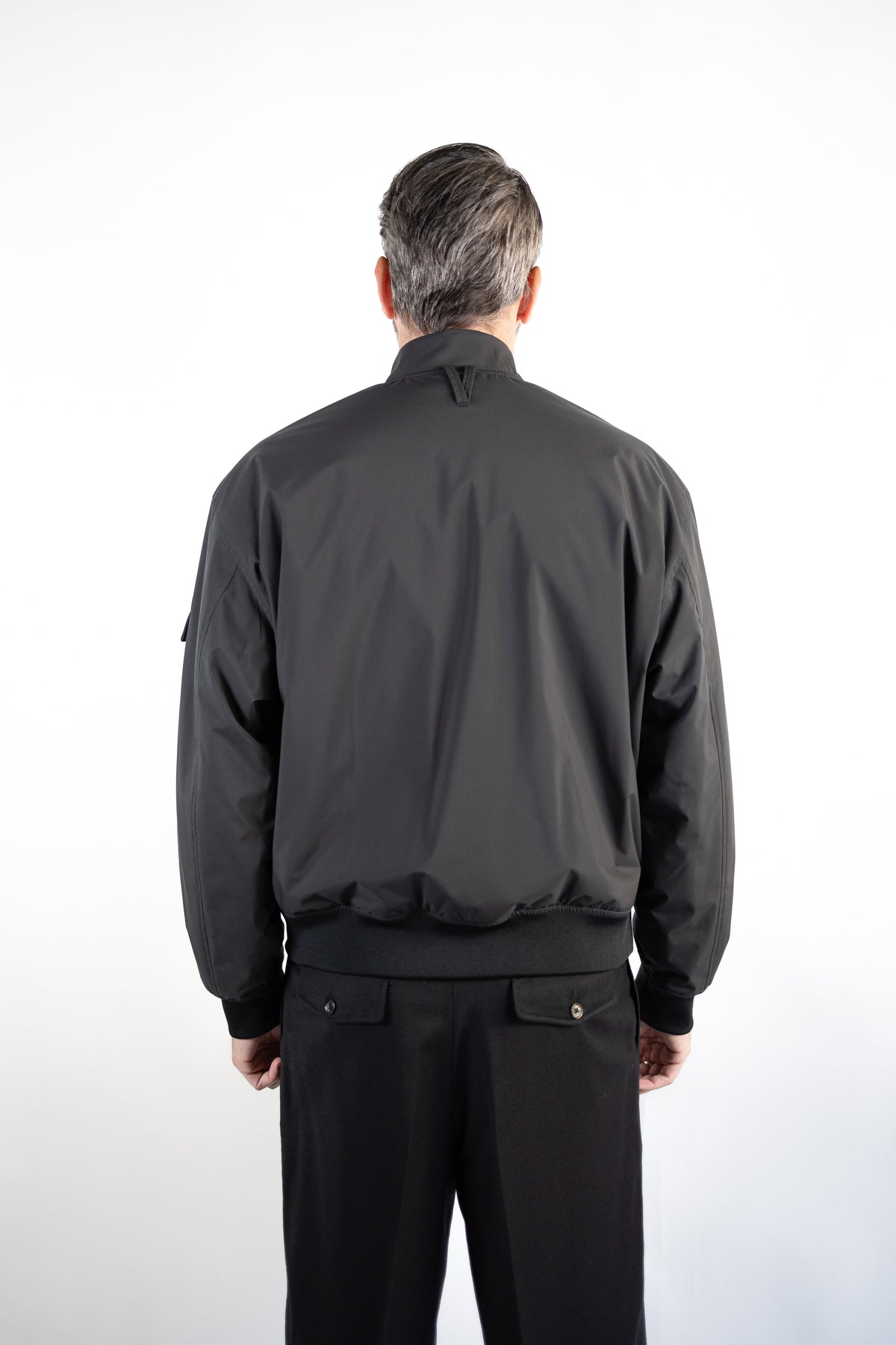 BOMBER BILLY IN MICROFIBRA WATERPROOF IMBOTTITO NERO -BLACK VALSTAR