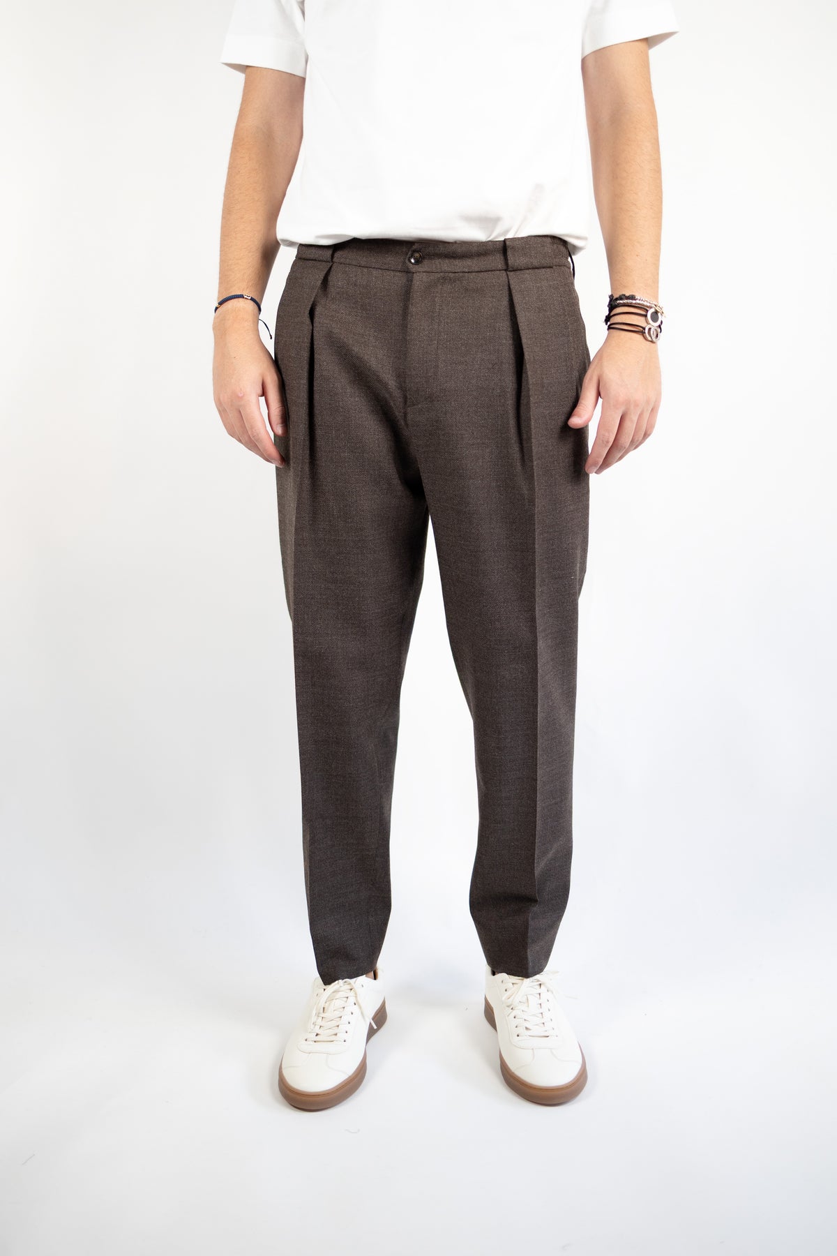 PANTALONE PORTOBELLO MORO QUATTRO DECIMI BY BRIGLIA