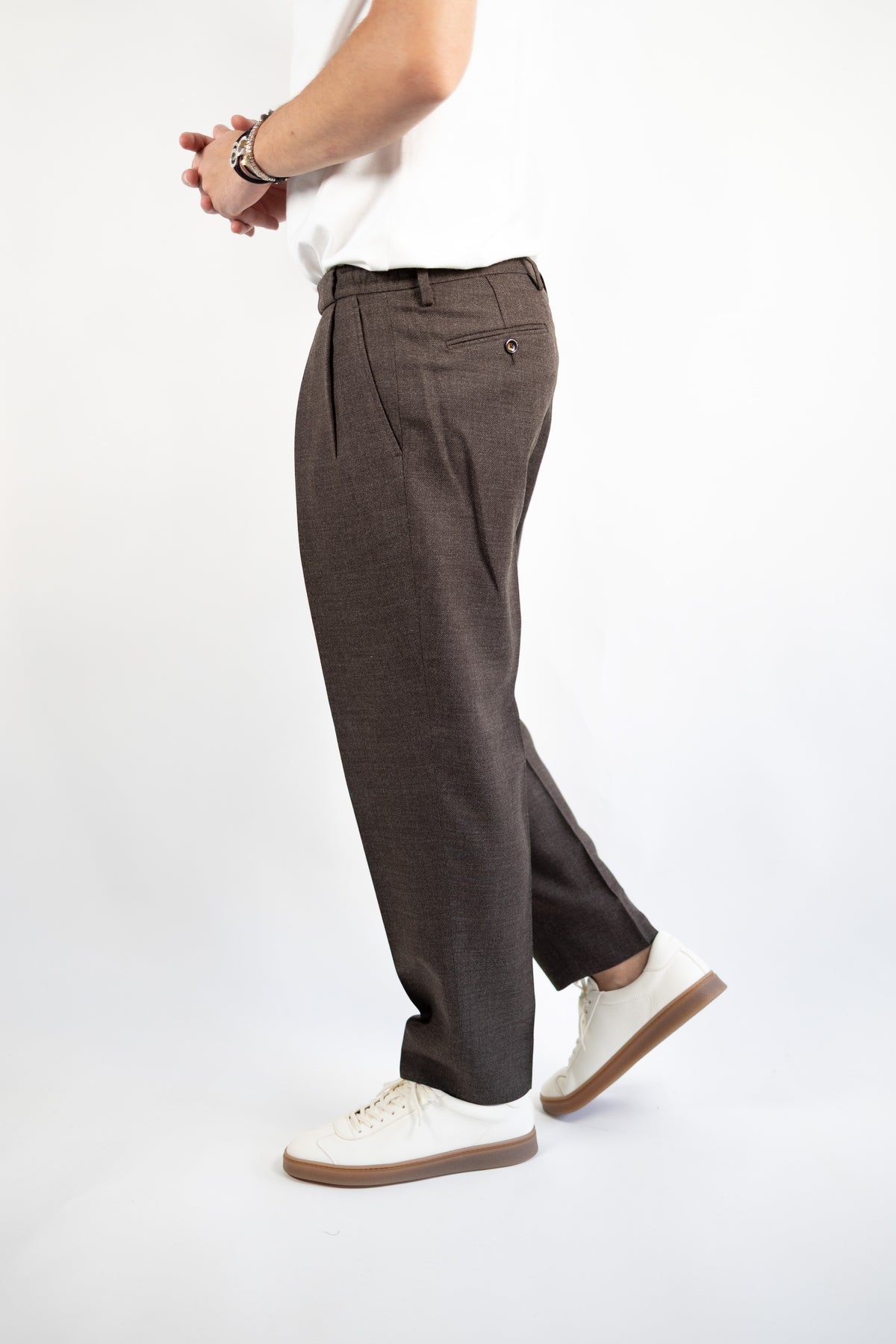PANTALONE PORTOBELLO MORO QUATTRO DECIMI BY BRIGLIA